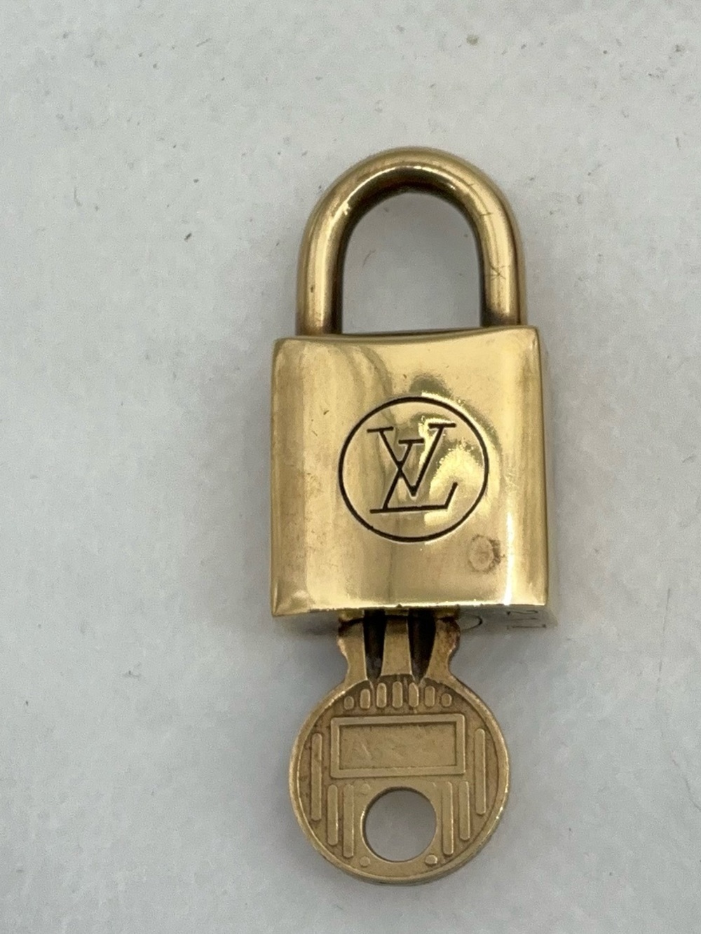 Louis Vuitton Vintage Brass Padlock & Key #217 Rare